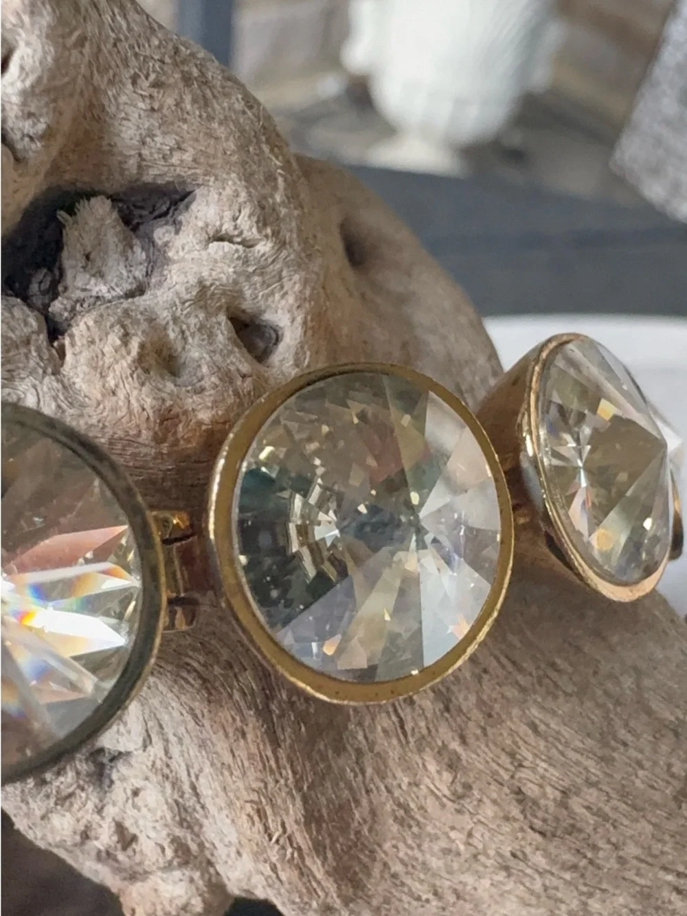 Henri Bendel Gold-Tone Crystal Statement Bracelet - Clear Crystal Accents - Picture 5 of 9